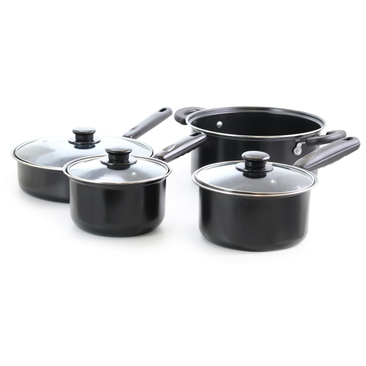 NT 7pc Saucepan Set Black
