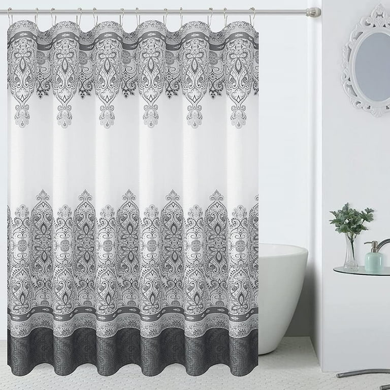 Peva shower curtain morrocan grey image