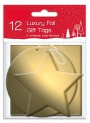12 FOIL TAGS GOLD