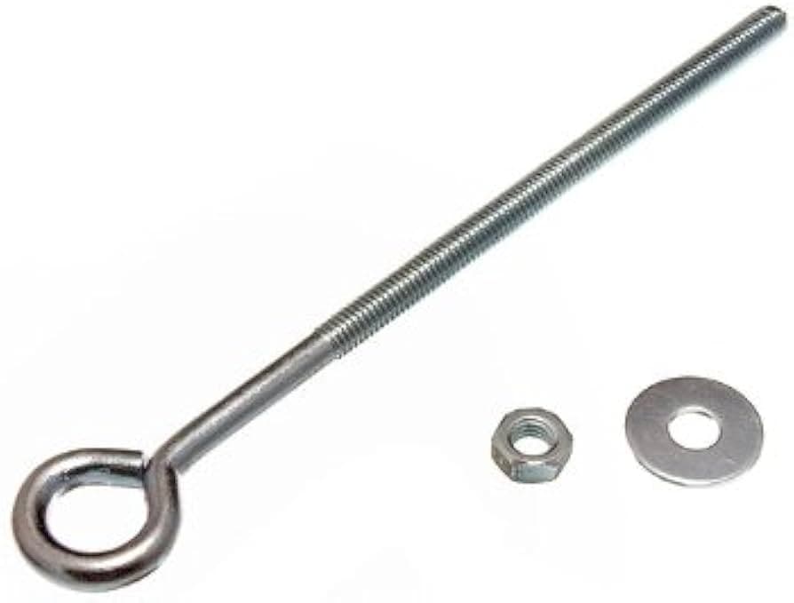 BULK HARDWARE EYE BOLTS WITH NUTS & WASHERS M6 x 100 (4 x 1/4) (FB460)