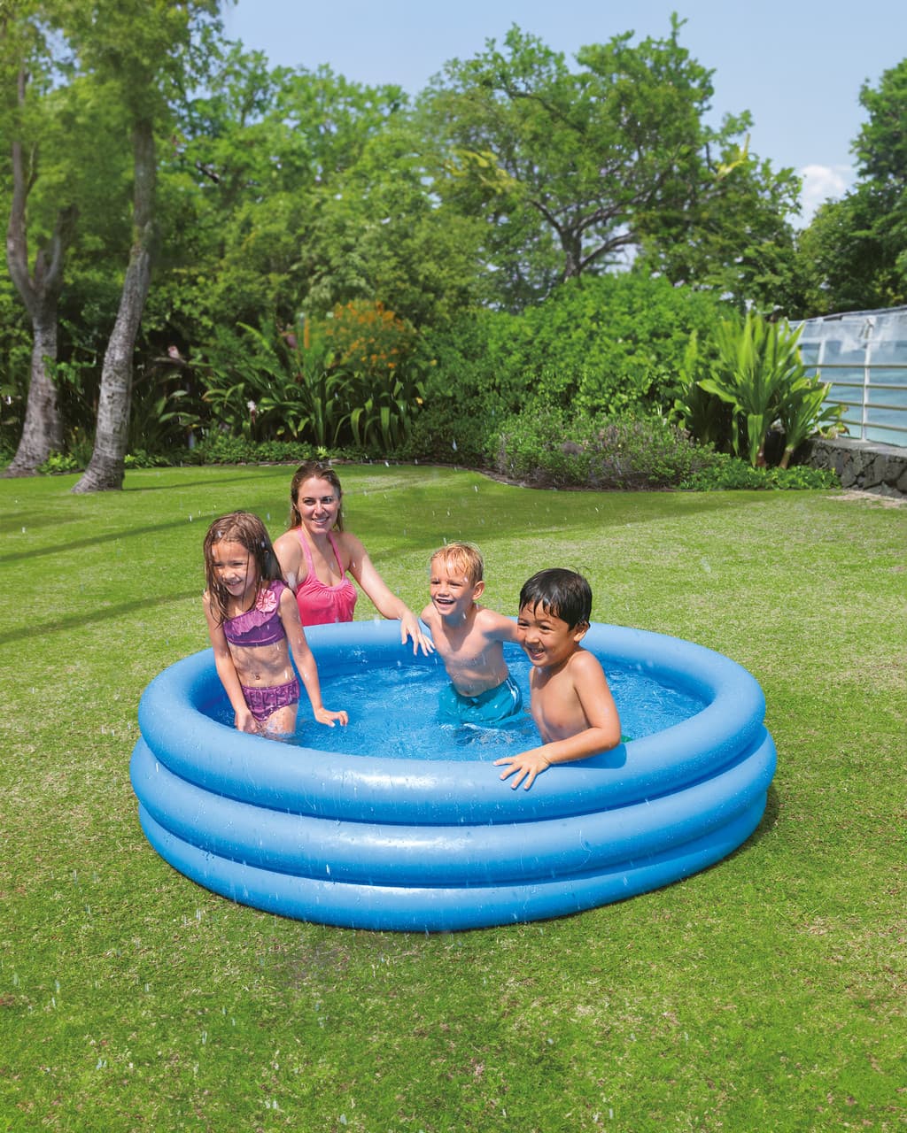 Kandy Toys Intex 3 Ring Crystal Blue Pool 66" X 15
