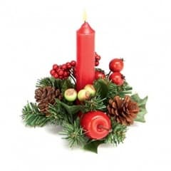 13cm Apple Cone & Berry Candle Ring
