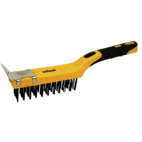 Rolson Tools Heavy Duty Steel Wire Brush With Scraper 42844