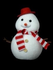 Flocked cute snowman 17CM APX
