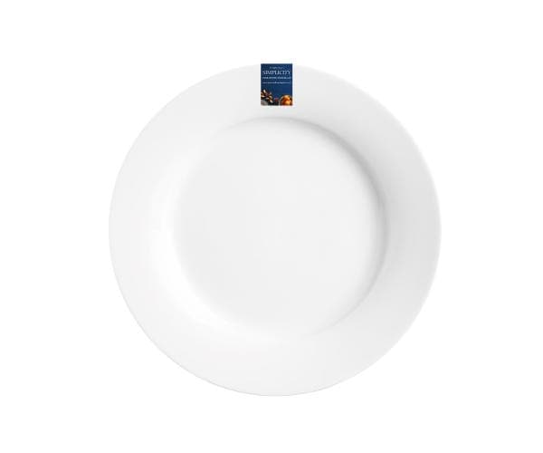 Rayware Price & Kensington Porcelain White Glazed Finish Simplicity Dinner Plate - 27cm