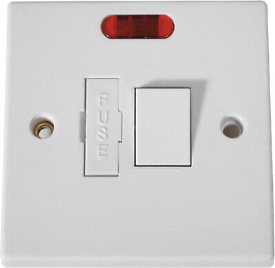 STATUS 1 Gang - Spur Switch - 13 Amp Fused - Connection Unit - Switched - Neon Indicator - White -  - 1 Pk