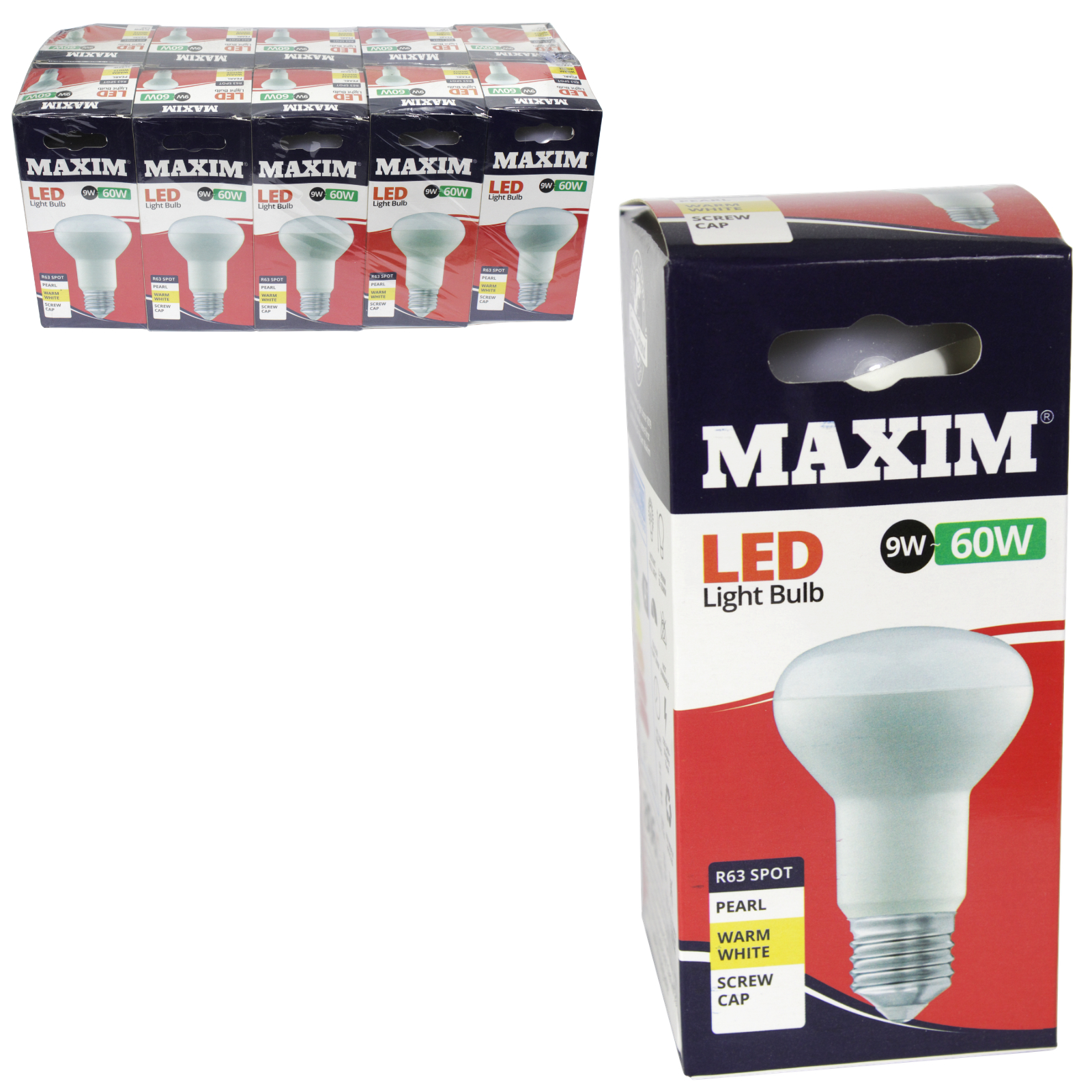 STATUS Maxim 8w = 60w = Xxx Lumens - - Led - R63 - Es - Pa - Pearl - Warm White image