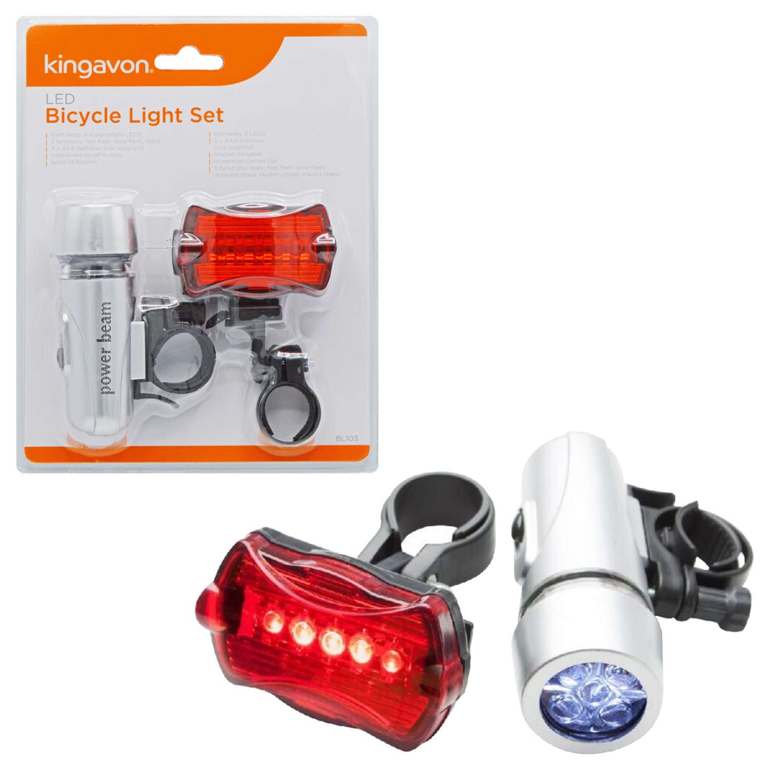 Kingavon Cob Bike Light Set(bb-bl116) image