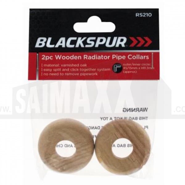 Blackspur 2pc Wooden Radiator Pipe Collars