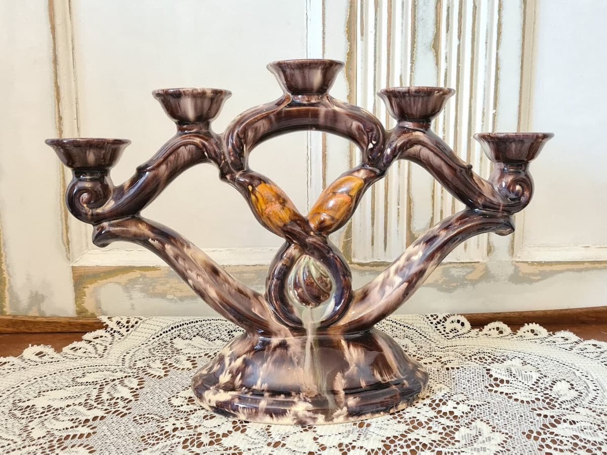 Table Tech Sevilla 12.5cm Glass Candle Holder, Black, Copper