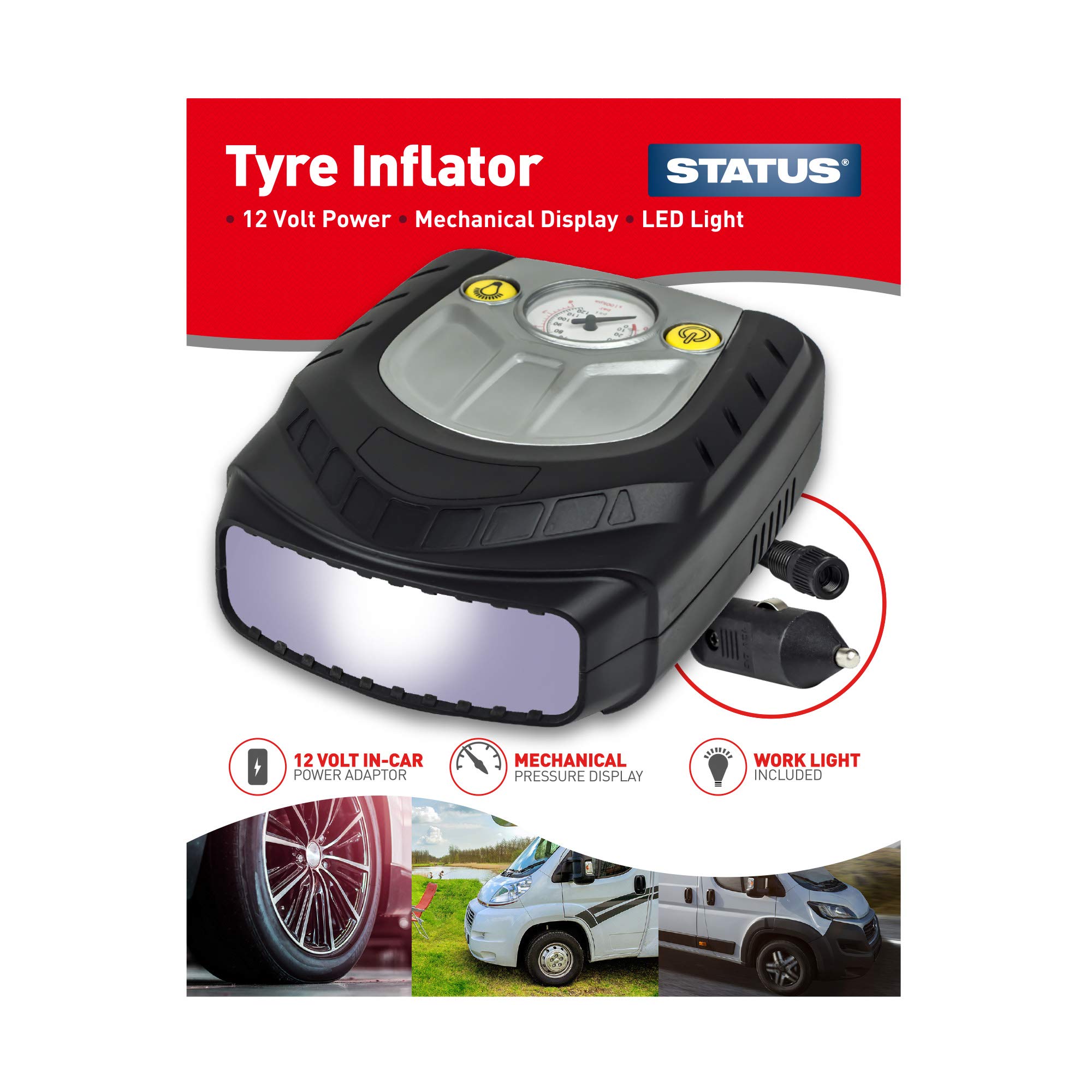 STATUS  tyre Inflator - Analogue  - 1 Pk Box image