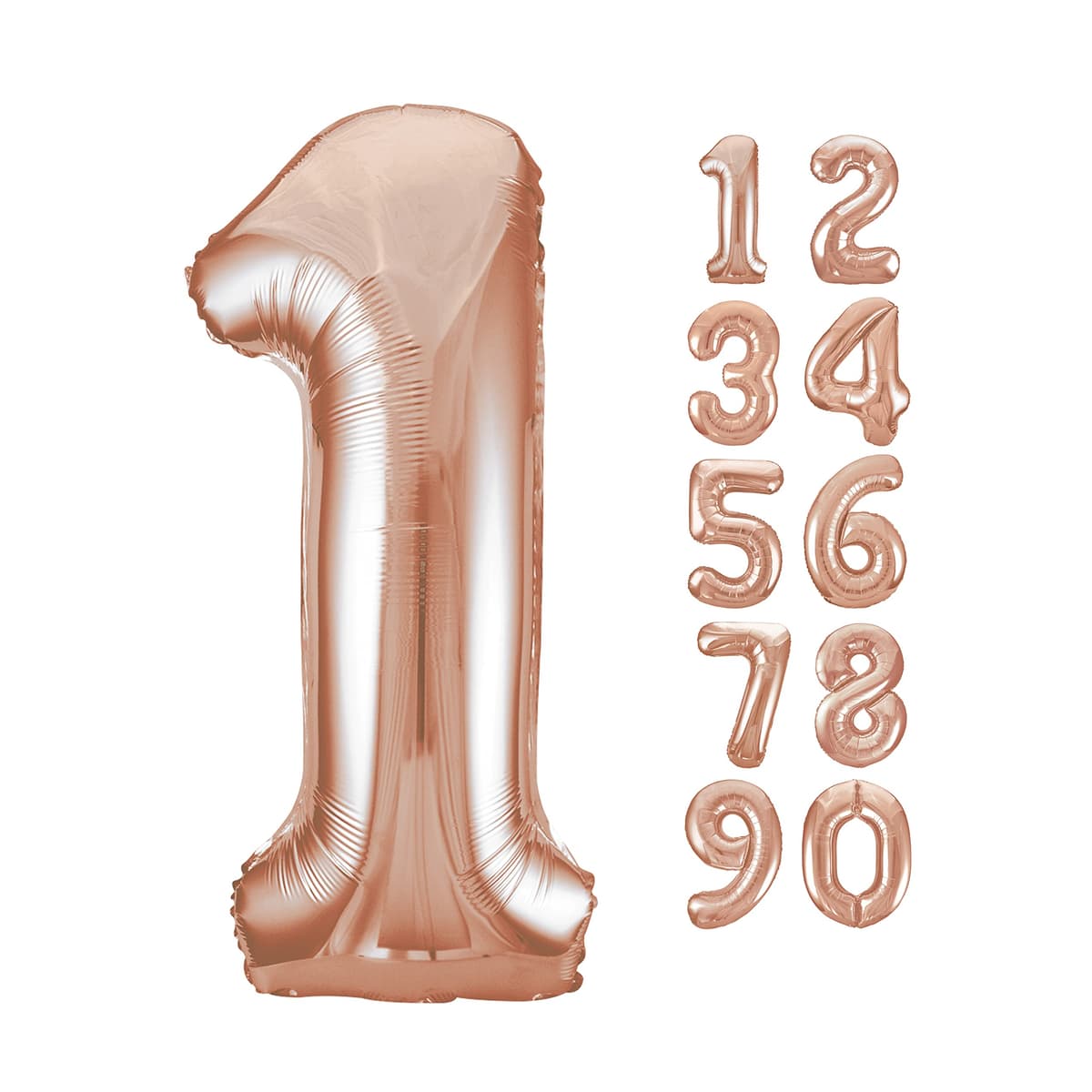 Unique Party 34" Pkg Rose Gold Foil Blln-1