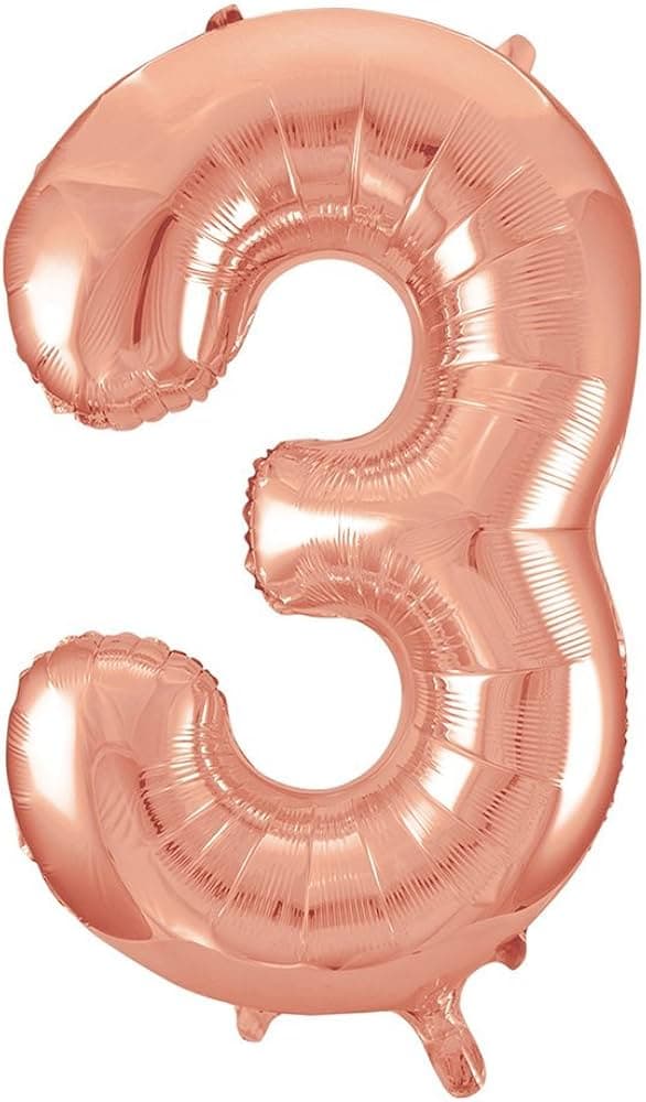 Unique Party 34" Pkg Rose Gold Foil Blln-3