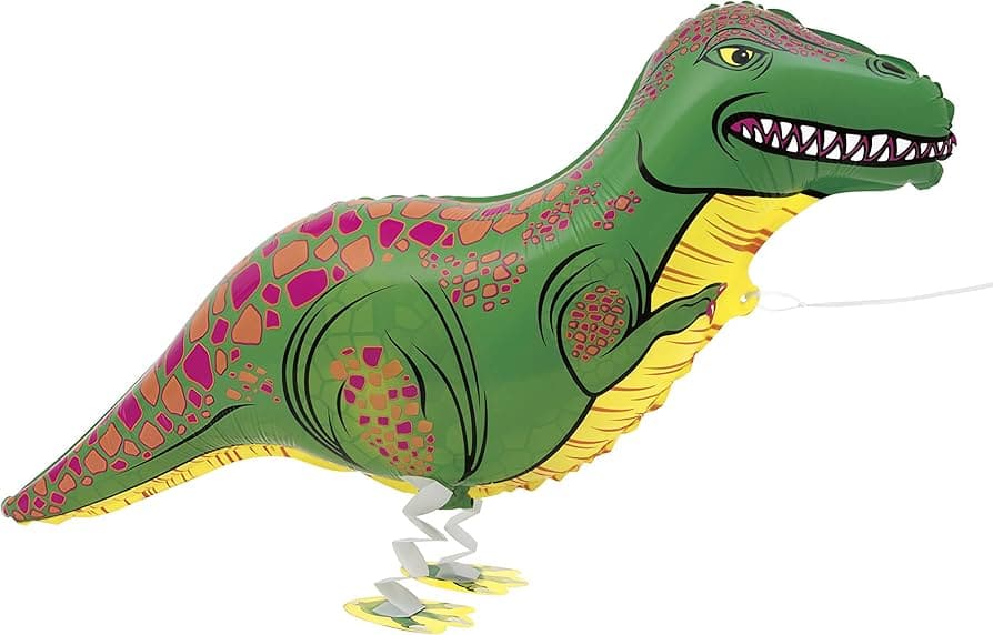 Unique Party Walking Pet T-rex Fl Blln