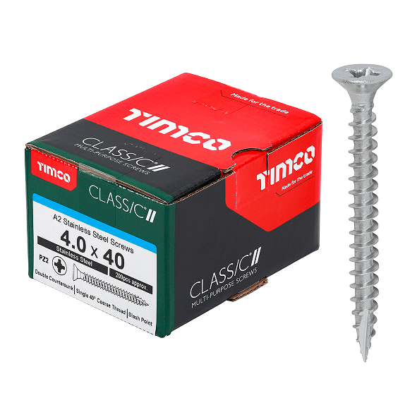 TIMCO  4.0 X 40mm Stainless Steel Screws