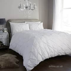 Duvet set diamond double white