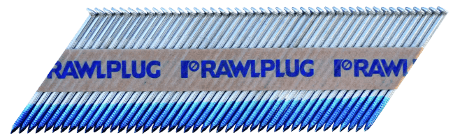Rawlplug Paper collated nails 2,8x63 mm ring, silver galvanised 1100pc + 1 fuell cell