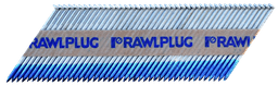 Rawlplug Paper collated nails 2,8x63 mm ring, silver galvanised 1100pc + 1 fuell cell 1