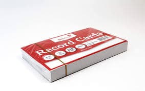 Silvine Record Cards 8"x5" - White