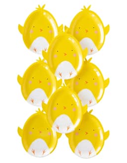 Unique Party 8 Easter Chick 9" Plt 1
