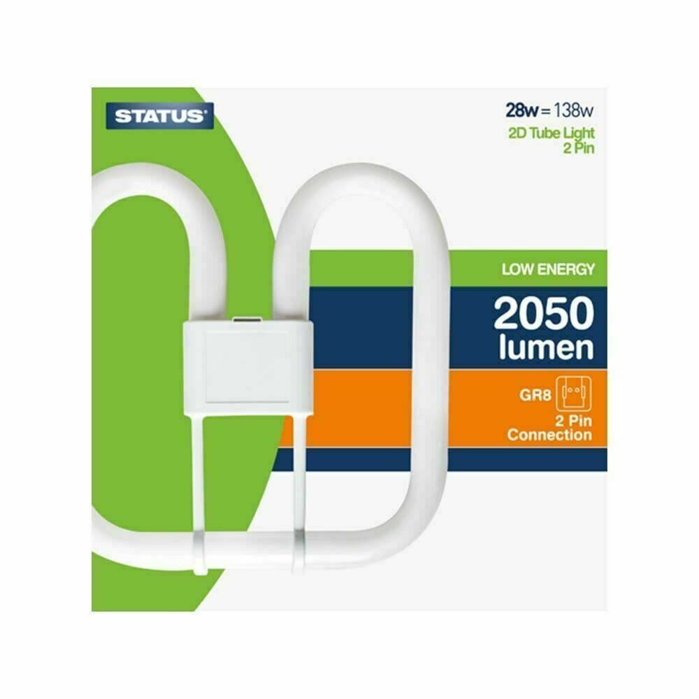 STATUS **** Low Energy 2 Pin 2d Tube Light Bulb - 28w