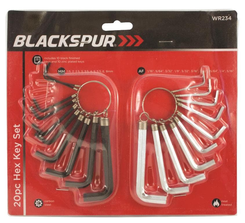 Blackspur 20pc Hex Key Set (bb-wr234)
