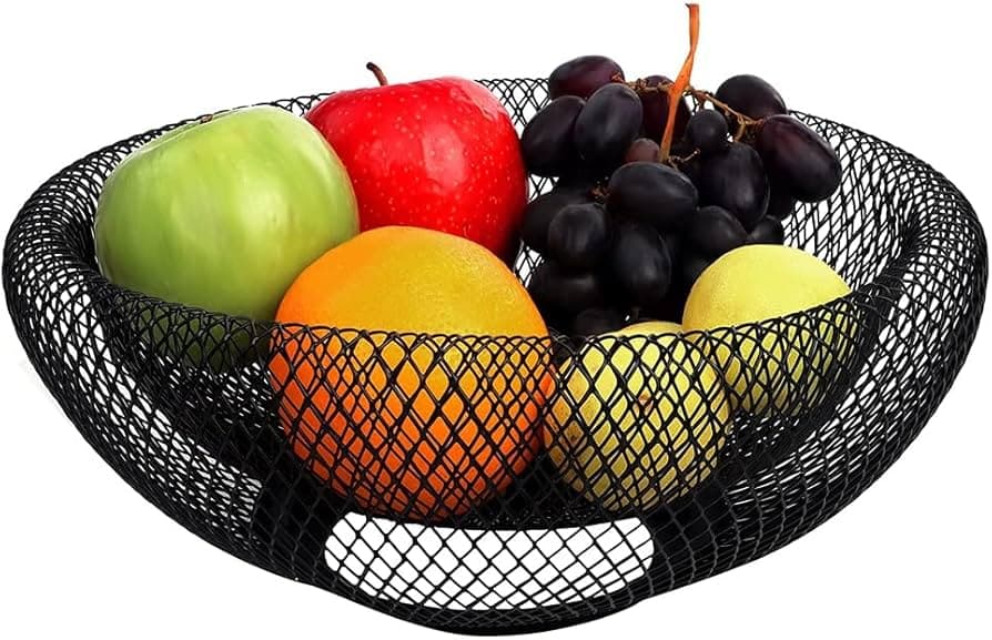 Apollo Mesh Fruit Bowl 24cm Black