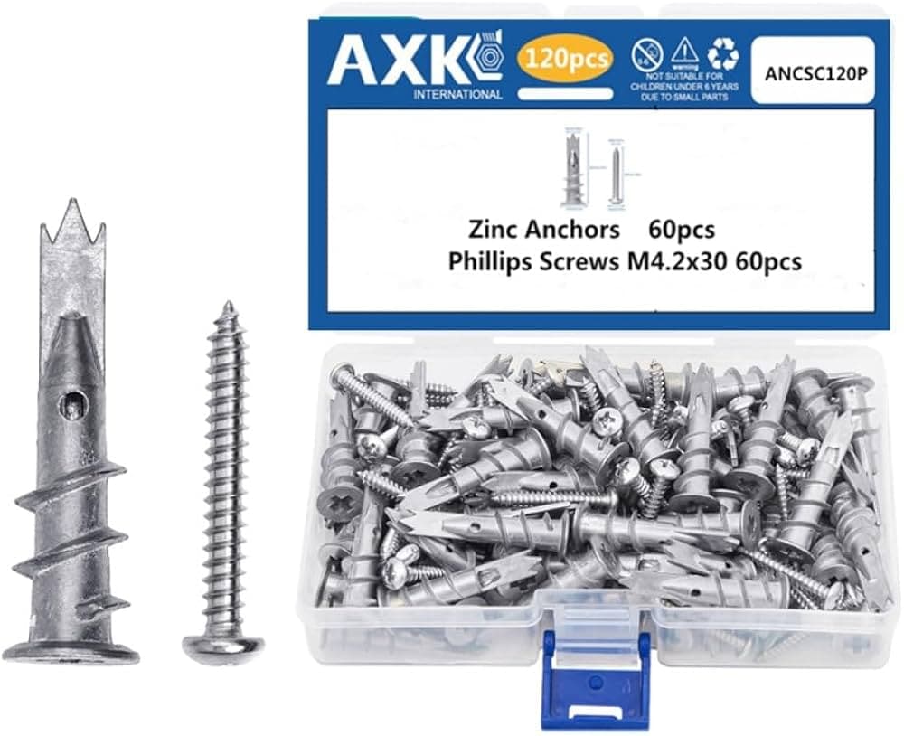 Blackspur 120pc Wall Anchor Set