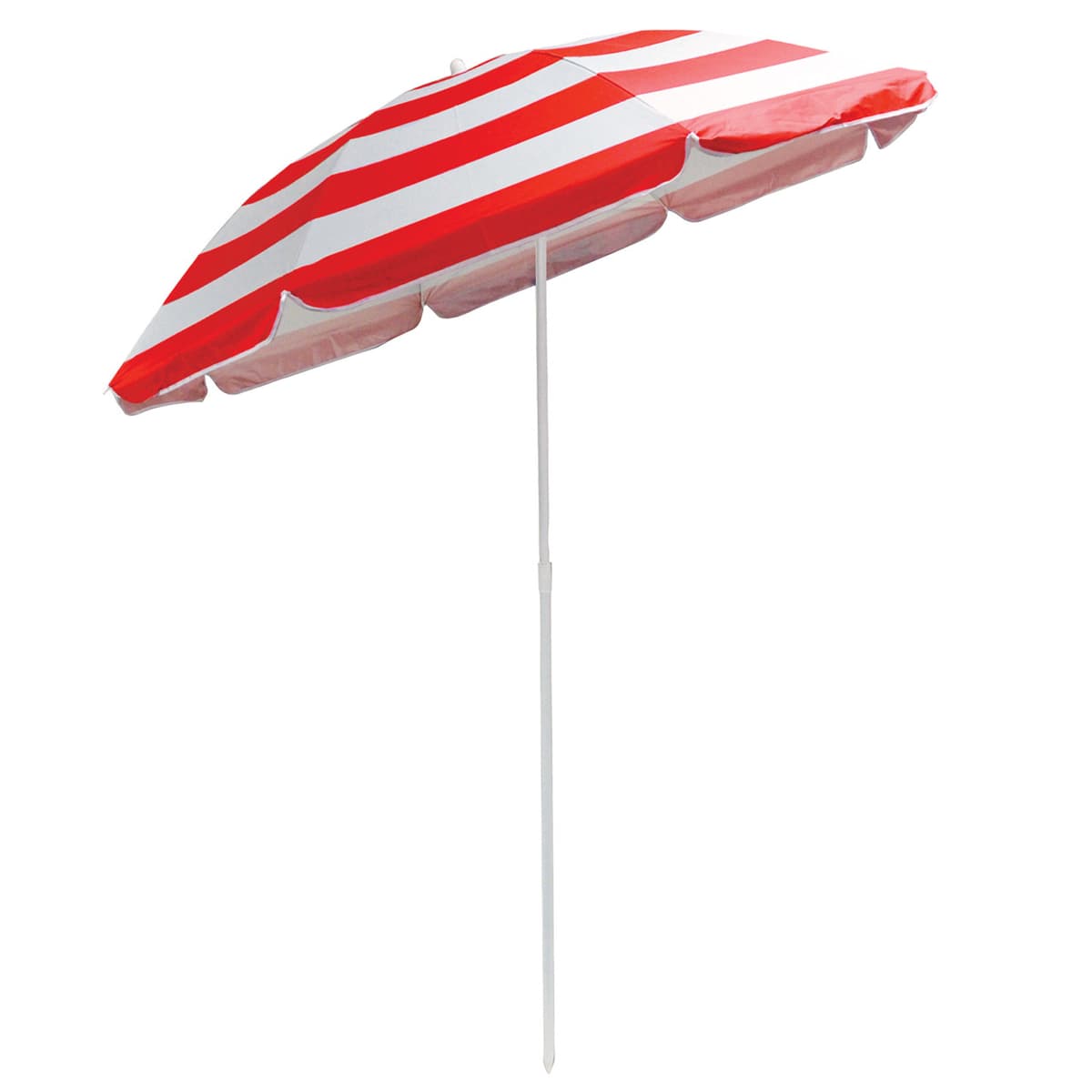 Blackspur 1.7m Tilting Parasol - Red Stripe