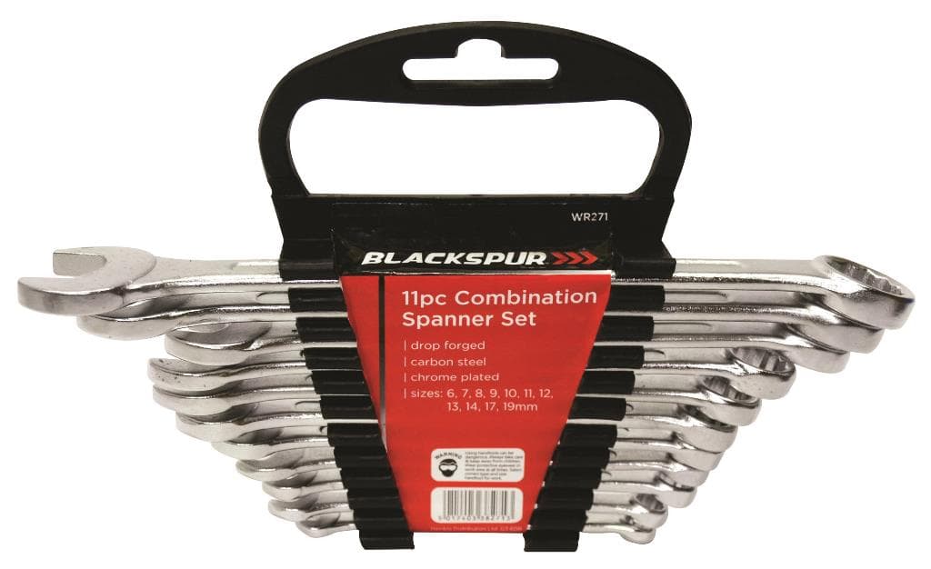 Blackspur 11 Pc Comb Spanner Set (6-19mm)