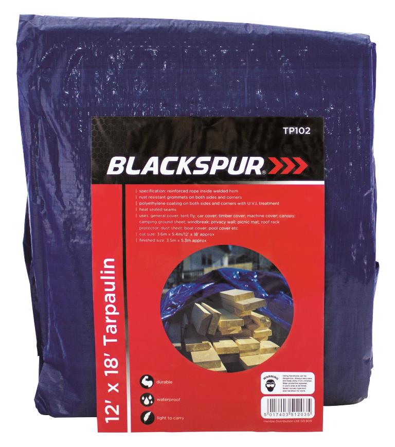 Blackspur 12 X 18" Tarpaulin (bb-tp102) image