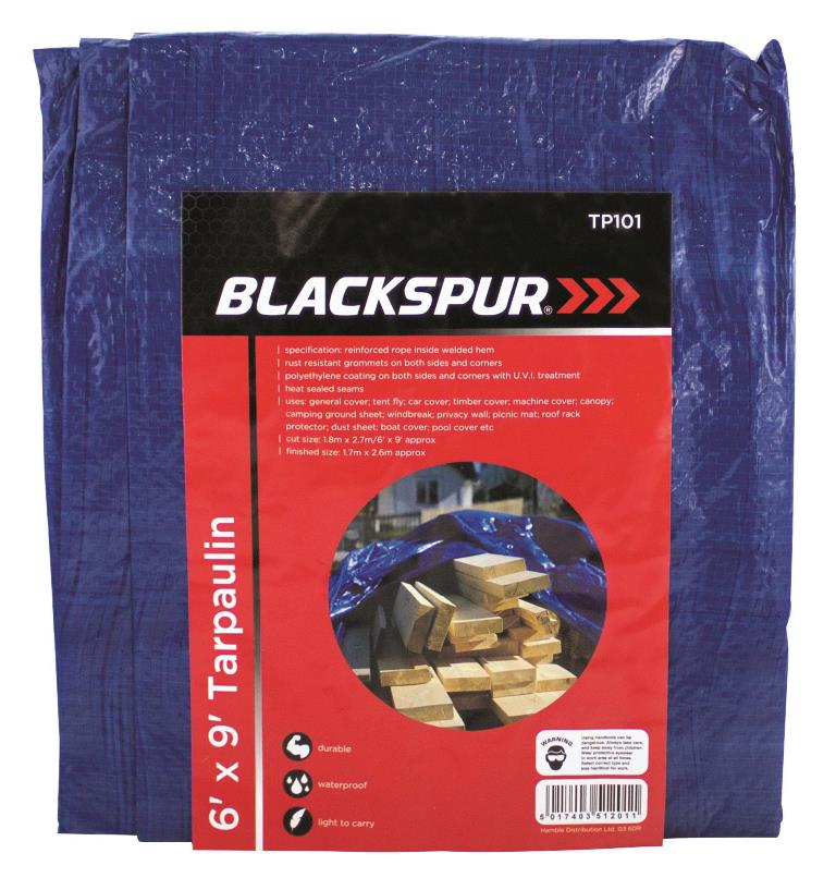 Blackspur 6 X 9" Tarpaulin (bb-tp101) image