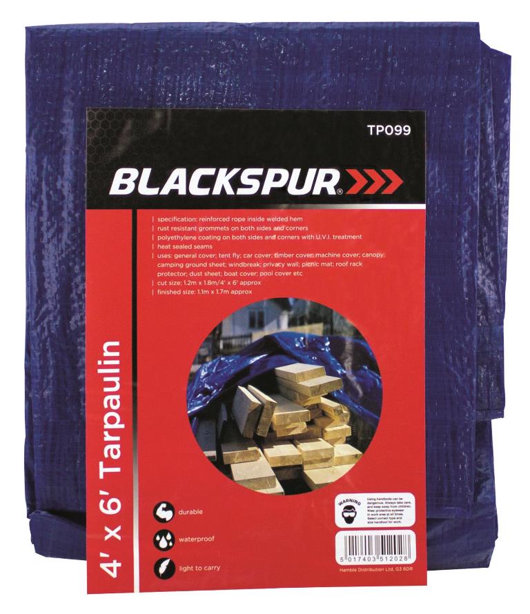 Blackspur 4 X 6" Tarpaulin (bb-tp099) image