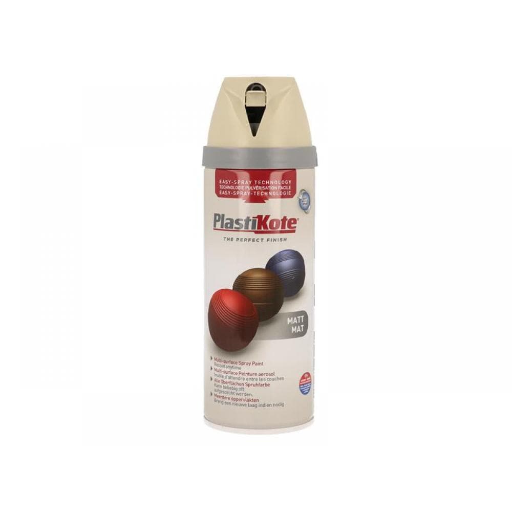 Plasti-kote Twist & Spray Paint 400ml - French Grey Matt