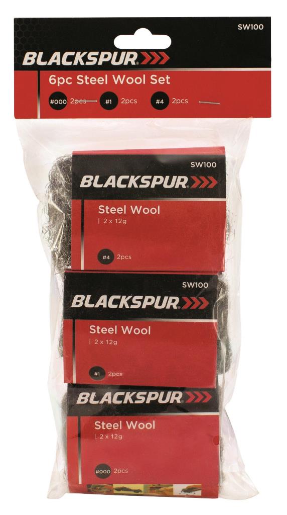 Blackspur 6pc Steel Wool Set (bb-sw100) image