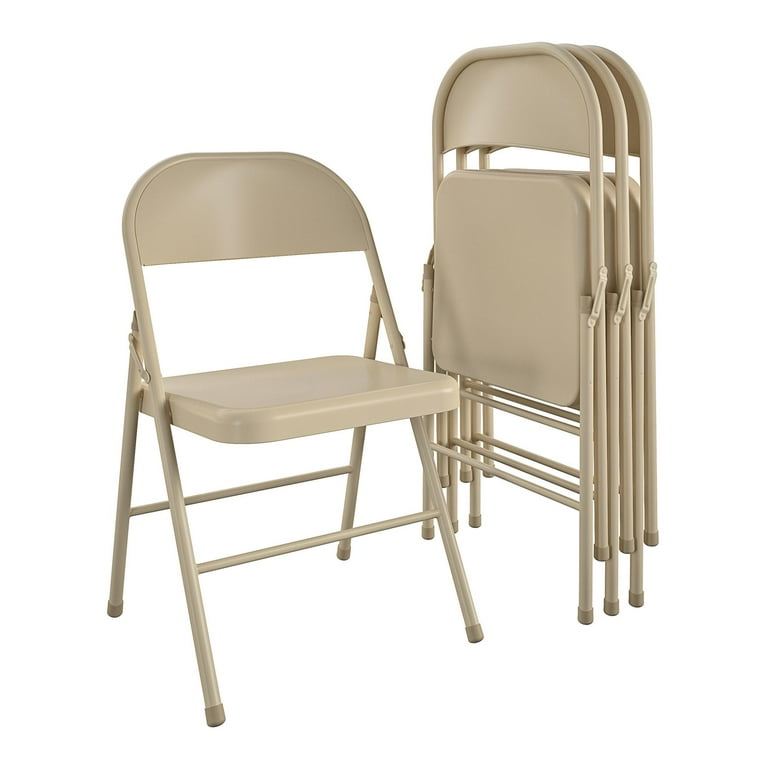 Beige Steel Folding Chair image