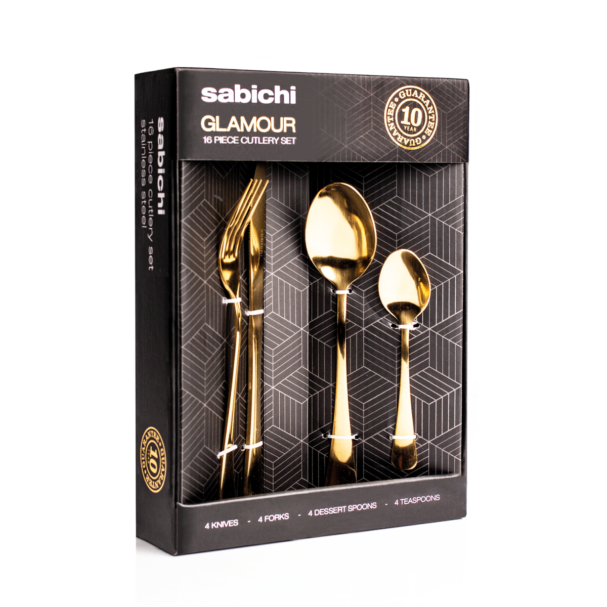 Sabichi Glamour Gold 16pcs Cutlery Set image