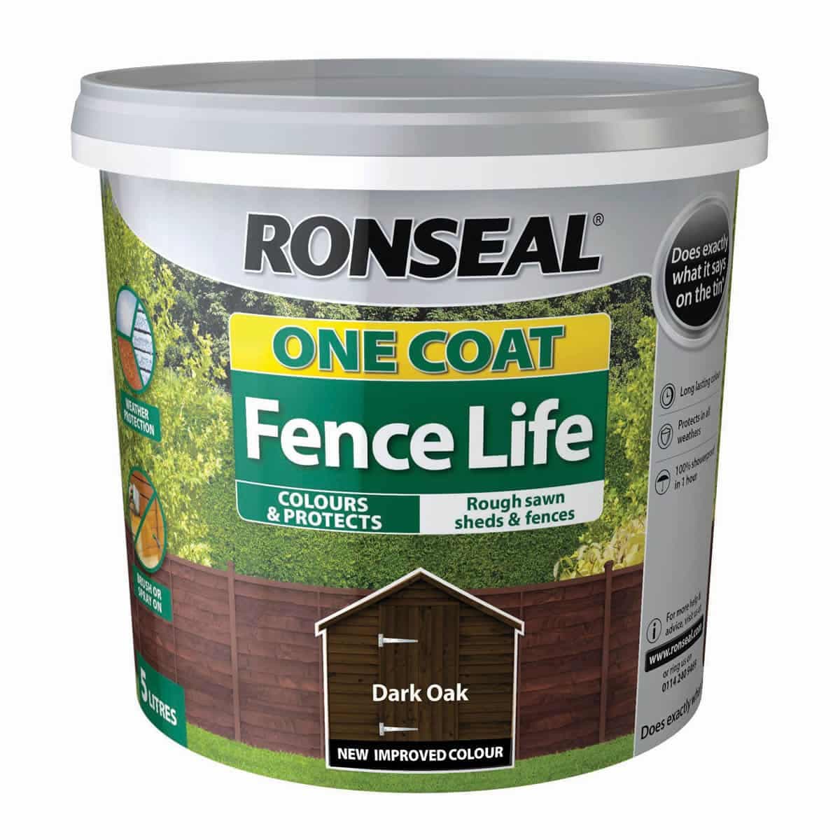 Ronseal OC Fencelife Dark Oak 5L