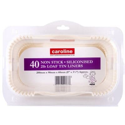 Caroline 40pc 2lb Loaf Tin Siliconised Liners (1715)