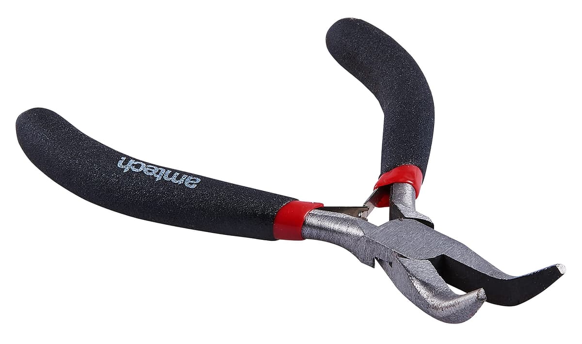 Am-tech Mini bent nose plier with spring(B3190)
