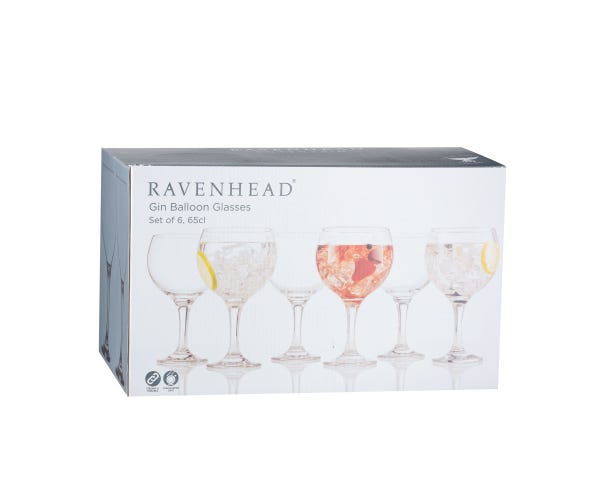 Rayware Ravenhead Entertain Set Of 6 For 4 Gin Balloons 65cl   Xxxx image