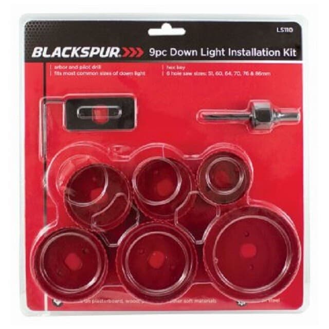 Blackspur 9pc Down Light Installation Kit