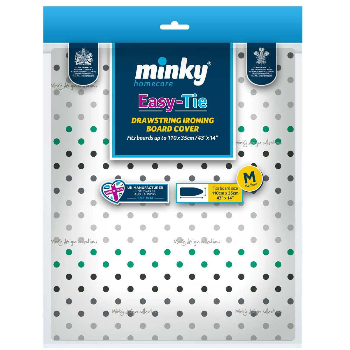 Minky Easy-Tie Ironing Board Cover 110cmx35cm