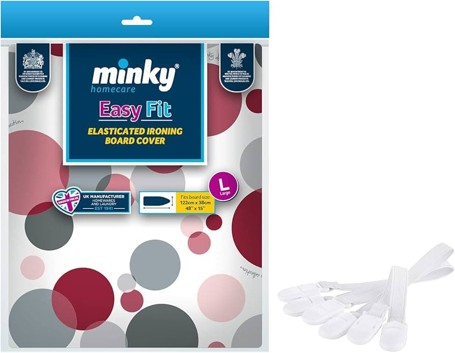 Minky Easyfit Elasticated Ironing Board Cover 122cmx38cm