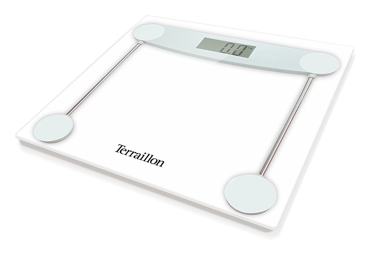 TERRAILLON 150kg glass electronic bathroom scale + Pebble Design image