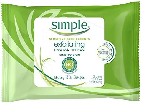 Simple Cleansing Facial Wipes 25's Exfoliating image