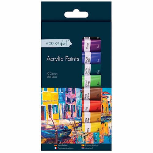 Tallon Acrylic Paints 10 x 12 ml tubes