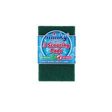 Minky Anti Bacterial/grease 3pk Flat Scourer 1