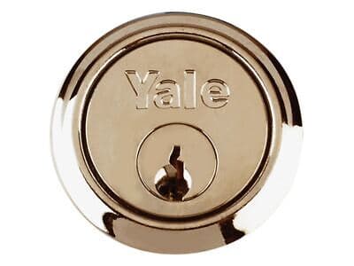Yale P1109 Replacement Rim Cylinder & 2 Keys Chrome Finish 