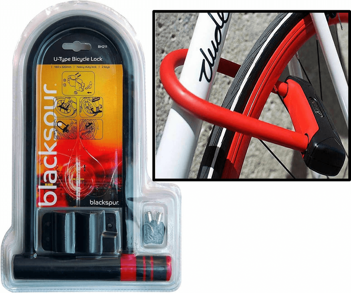 Blackspur 180x320mm U Type Bicycle Lock